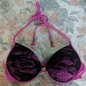 VS PINK Lace Push Up Bikini Top